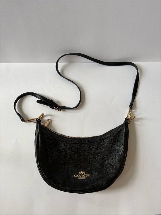 Coach Handbags - COACH Aria CO996 Leather Crossbody Bag Black Half Moon Academia Flaw Career